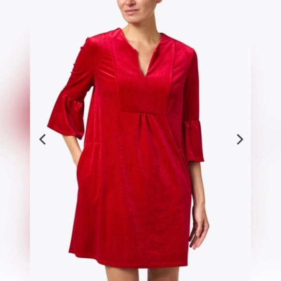 NWT Jude Connally Kerry Dress in Red Velvet- SMALL - Picture 12 of 12